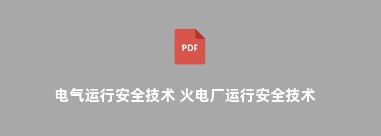 电气运行安全技术 火电厂运行安全技术丛书 